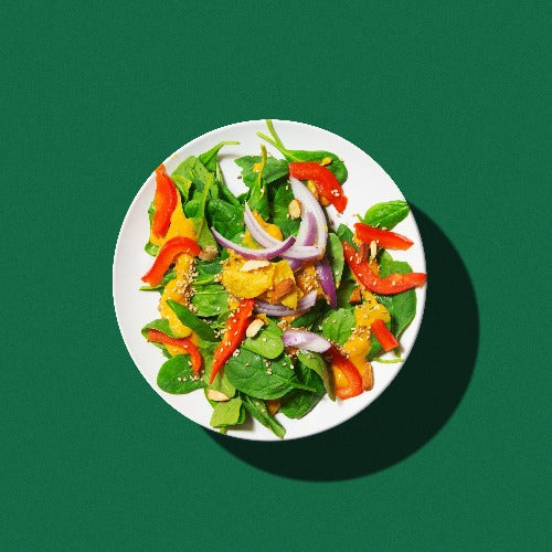 plant-based salad cheesy dressing